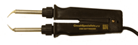 The heated tweezers used on the soldering course