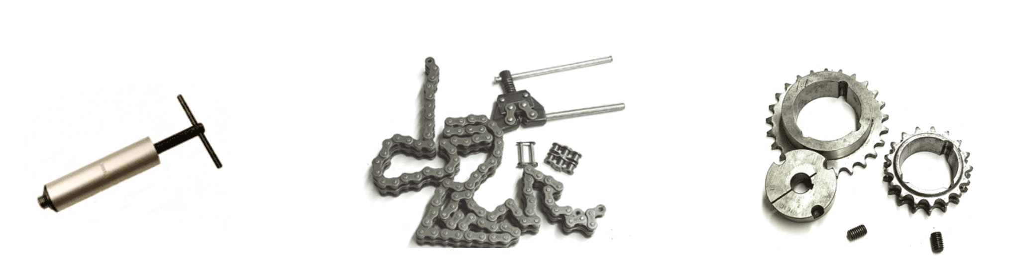 Range of chain and sprocket maintenance